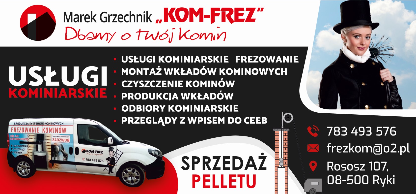 Marek Grzechnik KOM-FREZ - frezowanie kominów RYKI frezowanie kominów RYKI